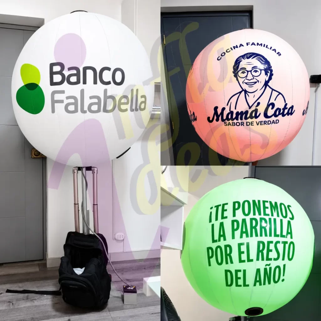 Globo mochila publicitario personalizado de Inflaideas